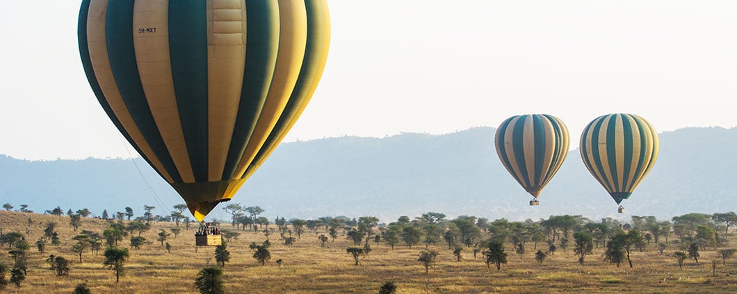 Hot air balloon safari experience in Serengeti National Park